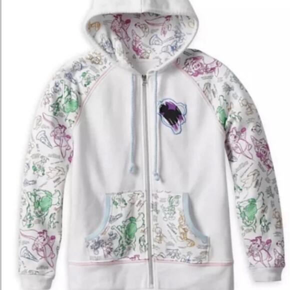 Disney Parks Ink and Paint Castle Full Zip Hoodie Sweatshirt Size XL - Picture 1 of 13